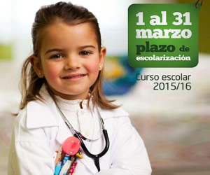 Comienza el plazo de escolarización para el curso 2015/16, finaliza el 31 de marzo