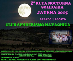 II Ruta nocturna de Jayena, 'caminos solidarios'