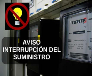 Aviso de corte de suministro eléctrico para este domingo 8 de noviembre