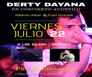 Concierto de Derty Dayana en Pub El Encuentro este viernes 22 de julio