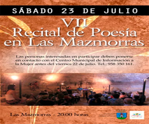 Sábado 23 de julio; VII Recital de Poesía en las Mazmorras y fiesta de solteros