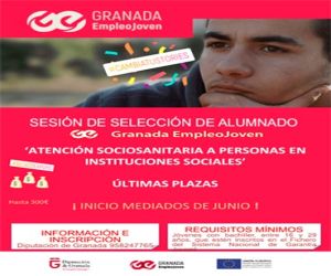 Últimas plazas del curso de ‘Atención sociosanitaria’ a personas en Instituciones Sociales