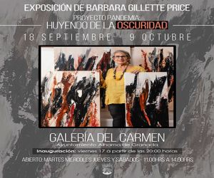 El 17 de septiembre se inaugura la exposición “Proyecto Pandemia: Huyendo de la oscuridad”, de Barbara Gillette Price