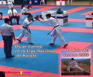 Óscar Correa participó en la Liga Nacional de Karate, en la modalidad de kumite