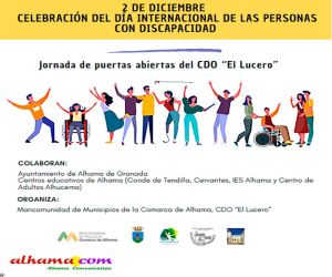 El viernes 2 de diciembre celebración del Día Internacional de las Personas con Discapacidad