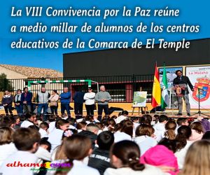 La VIII Convivencia por la Paz reúne a medio millar de alumnos de los centros educativos de la Comarca de El Temple