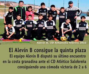 El Alevín B consigue la quinta plaza