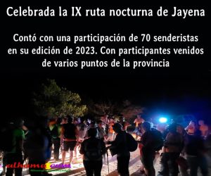 Celebrada la IX ruta nocturna de Jayena