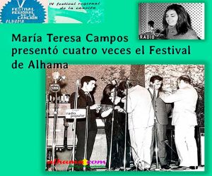 Mary Tere Campos, presentó cuatro veces el Festival de Alhama