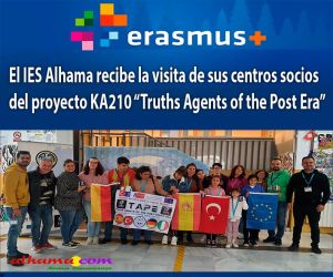 El IES Alhama recibe la visita de sus centros socios del proyecto KA210 “Truths Agents of the Post Era”