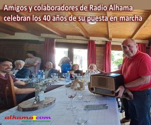 Amigos y colaboradores de Radio Alhama celebran los 40 años de su puesta en marcha 