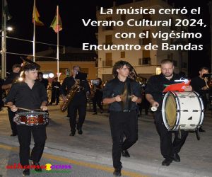 La música cerró el Verano Cultural 2024, con el vigésimo Encuentro de Bandas