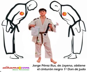 Jorge Pérez Rus, de Jayena, obtiene el cinturón negro 1º Dan de judo tras superar el examen federativo andaluz
