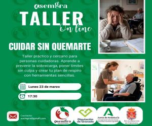 Cuidar sin quemarte: ASEMGRA taller online para prevenir el agotamiento emocional en personas cuidadoras