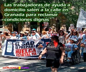 Las trabajadoras de ayuda a domicilio salen a la calle en Granada para reclamar condiciones dignas