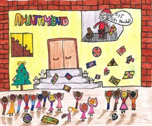 La biblioteca de Ventas de Zafarraya felicita el año 2013 con los dibujos ganadores