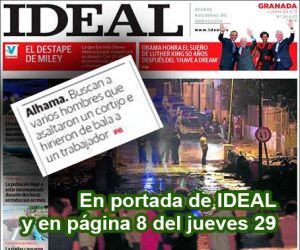 Buscan a varios hombres que asaltaron un cortijo e hirieron de bala a un trabajador