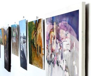 Inauguración de la exposición de obras del certamen de pintura rápida Ciudad de Alhama 2013