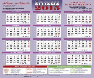 Calendario laboral 2015, y escolar 2014/2015