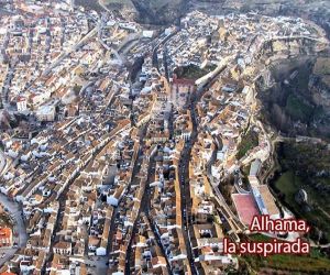 Alhama desde el aire y los vestigios del período islámico