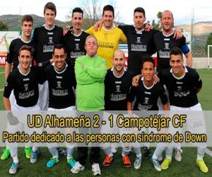 La UD Alhameña sale de los puestos de descenso en el partido que dedicó a las personas con síndrome de Down