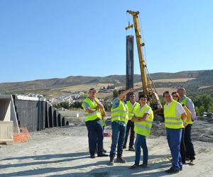 La nueva delegada de Fomento visitó las obras de la carretera