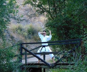 Silverio Gálvez en el campeonato de España de karate que se celebra en Tenerife