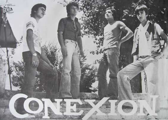  Grupo Conexión en 1978, Miguel A. Peula, Pólvora, Faly y Manolo Franco 