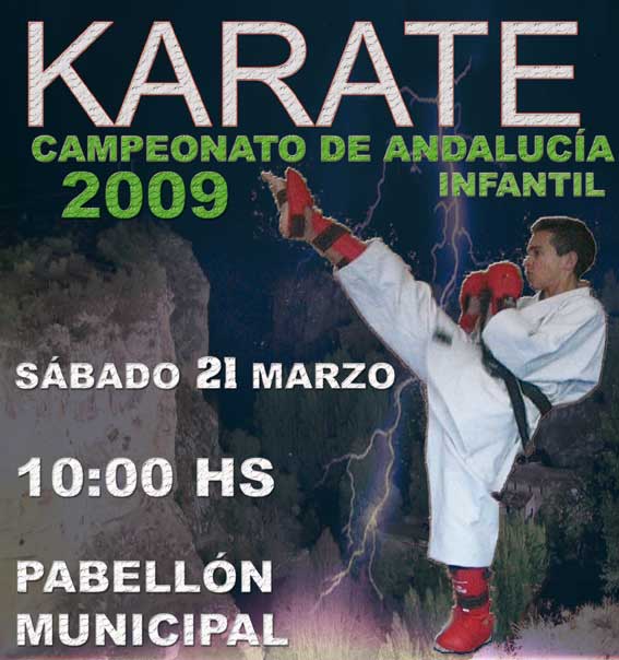  Cartel anunciador del campenoato de Andalucía de kárate 2009 