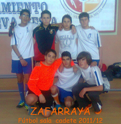 Equipo cadete de fútbol sala de Zafarraya