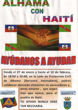  Cartel de la campña Alhama con Haiti 