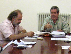  Andrés García Maladonado, creador del Patronato, cuarenta años después sigue siendo su presidente, en la imagen también el actual vicepresidente, Ignacio Benítez 