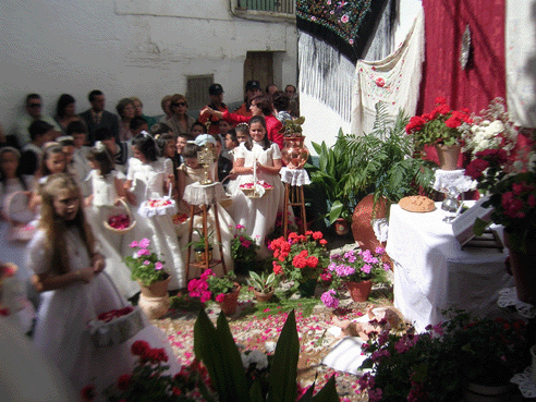 Altar del Corpus en la calle Llana