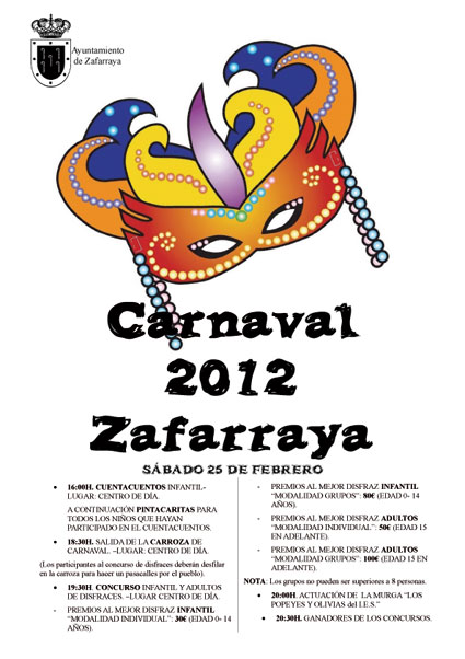 Cartel del carnaval de Zafarraya