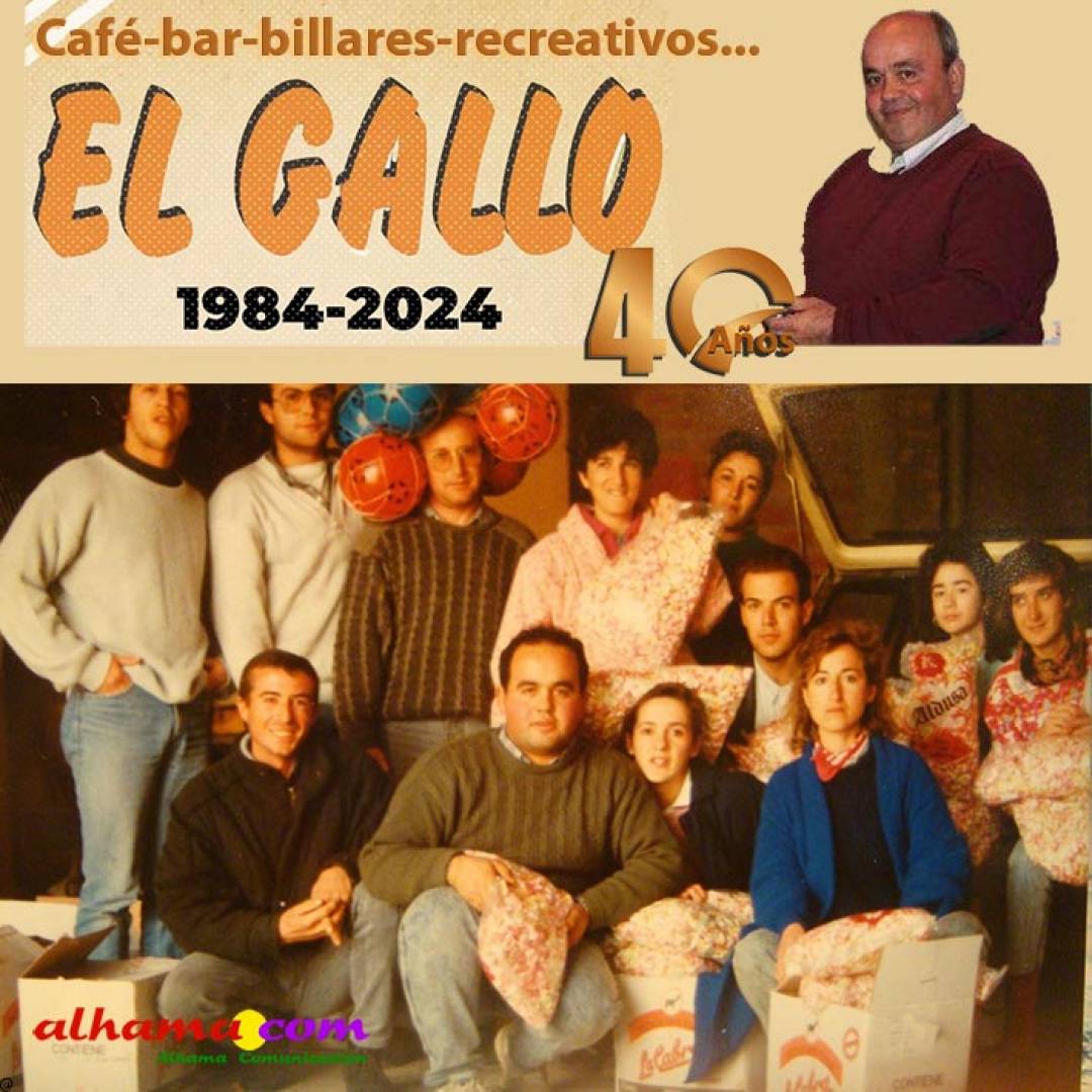 Música en directo y baile para celebrar el 40 aniversario del bar cafetería el Gallo 1984/2024