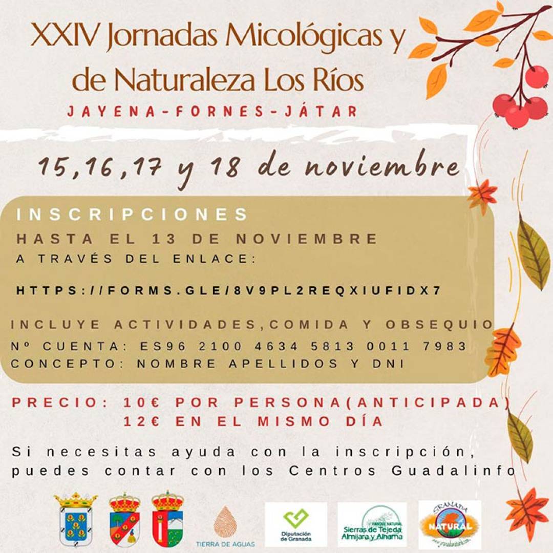 XXIV Jornadas micológicas y de naturaleza Jayena, Fornes y Játar