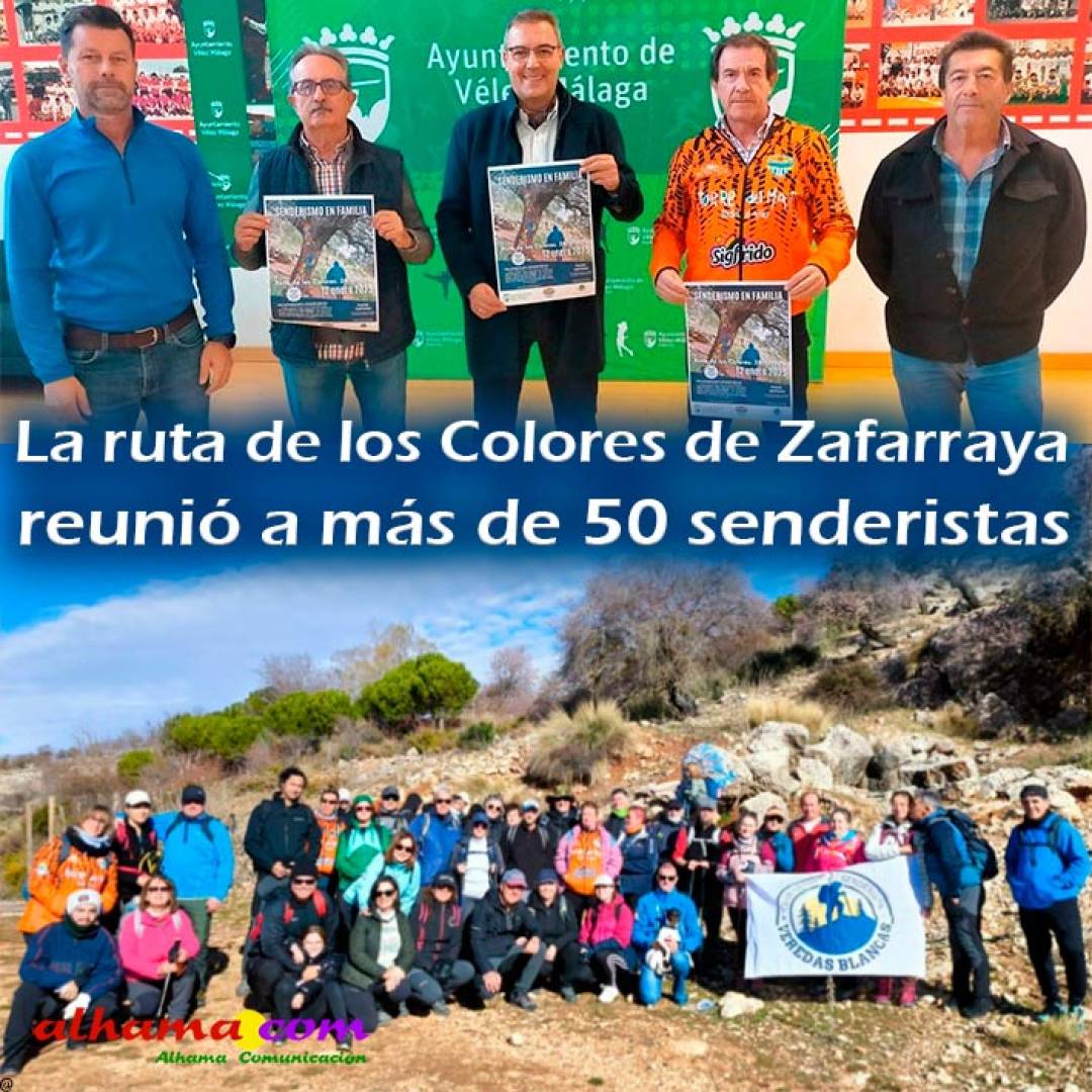 La ruta de los Colores de Zafarraya reunió a más de 50 senderistas