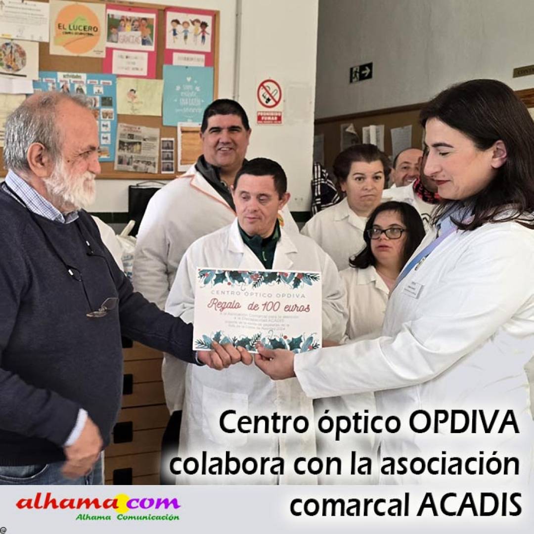 Centro óptico OPDIVA colabora con la asociación comarcal ACADIS