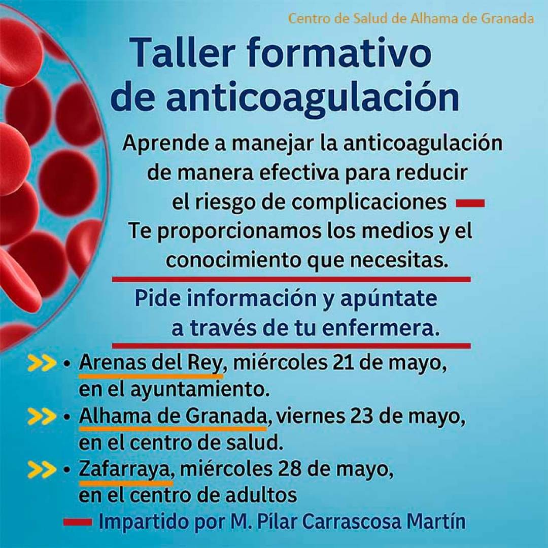 Taller de Anticoagulación, realizado por el Centro de Salud Alhama