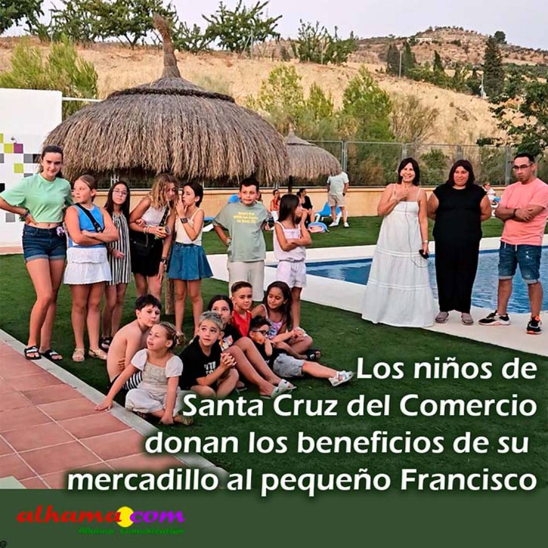 Los niños de Santa Cruz del Comercio donan los beneficios de su mercadillo al pequeño Francisco