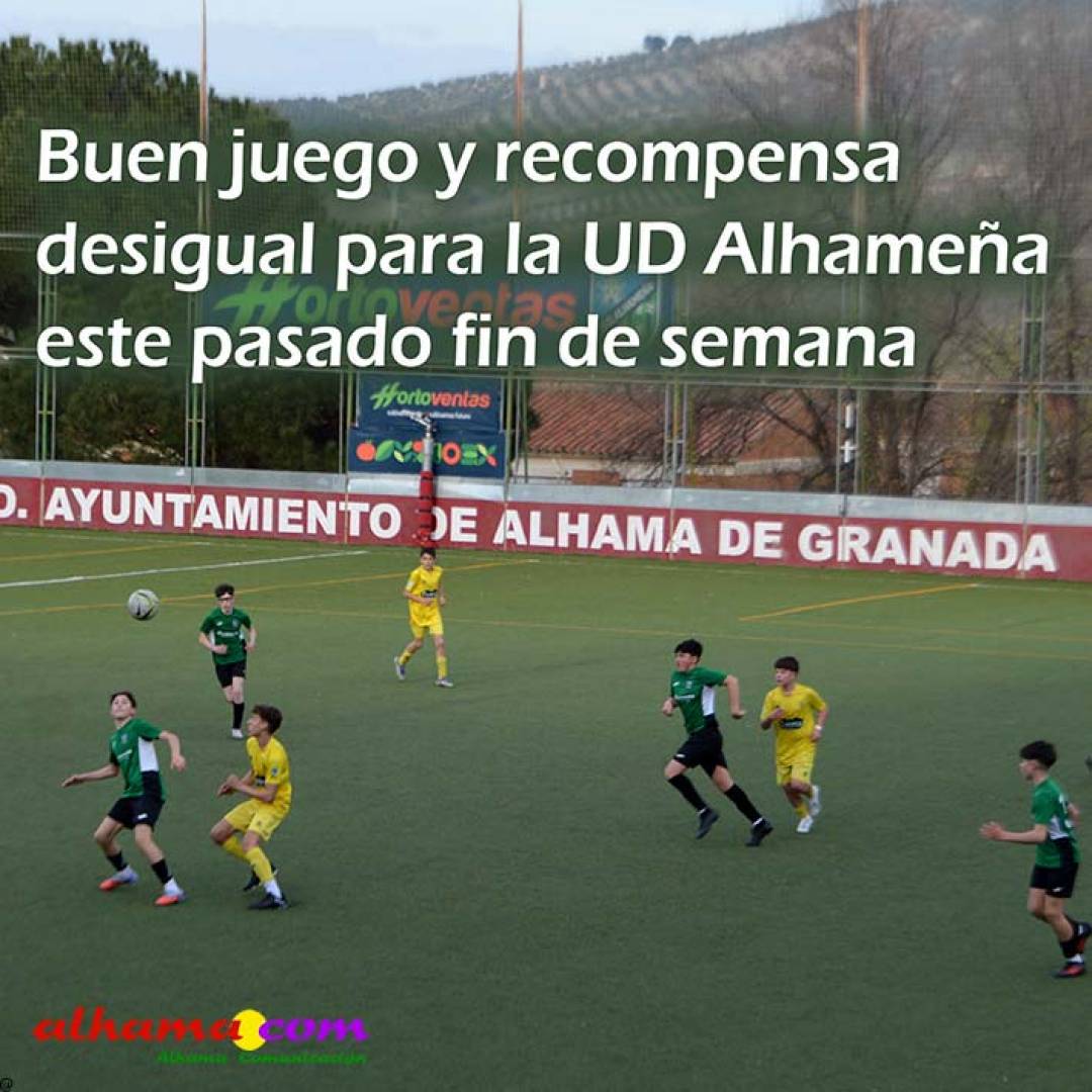 Buen juego y recompensa desigual para la UD Alhameña este pasado fin de semana