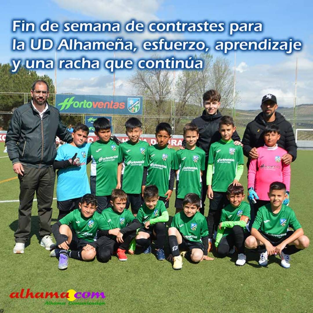 Fin de semana de contrastes para la UD Alhameña, esfuerzo, aprendizaje y una racha que continúa