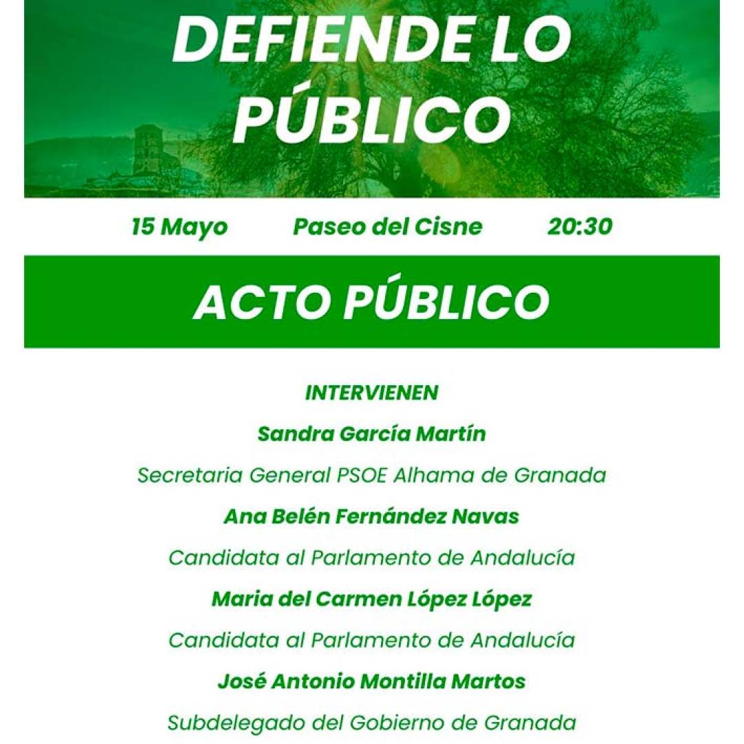 El PSOE convoca el único acto público anunciado en Alhama en la jornada final de campaña