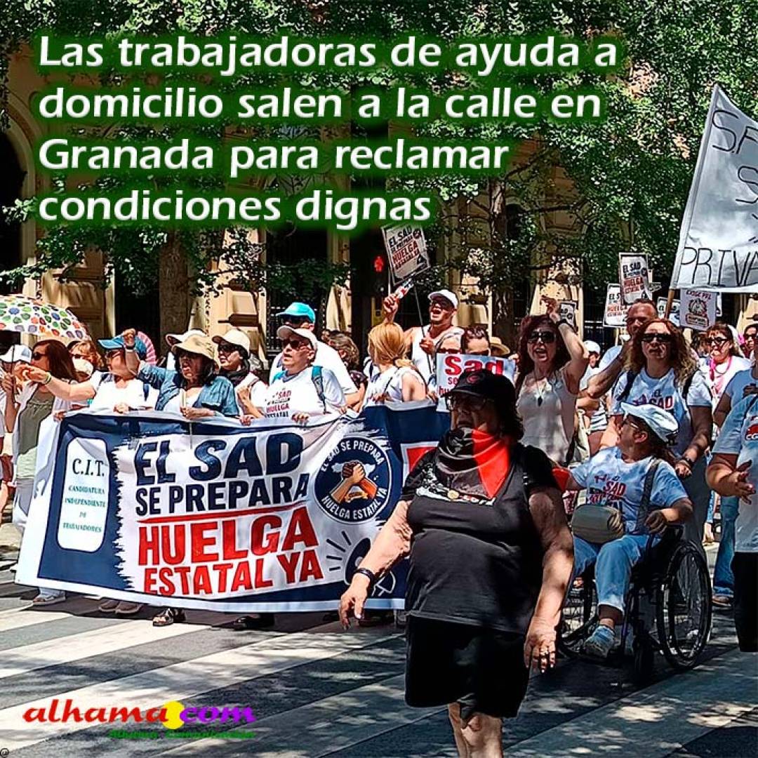 Las trabajadoras de ayuda a domicilio salen a la calle en Granada para reclamar condiciones dignas