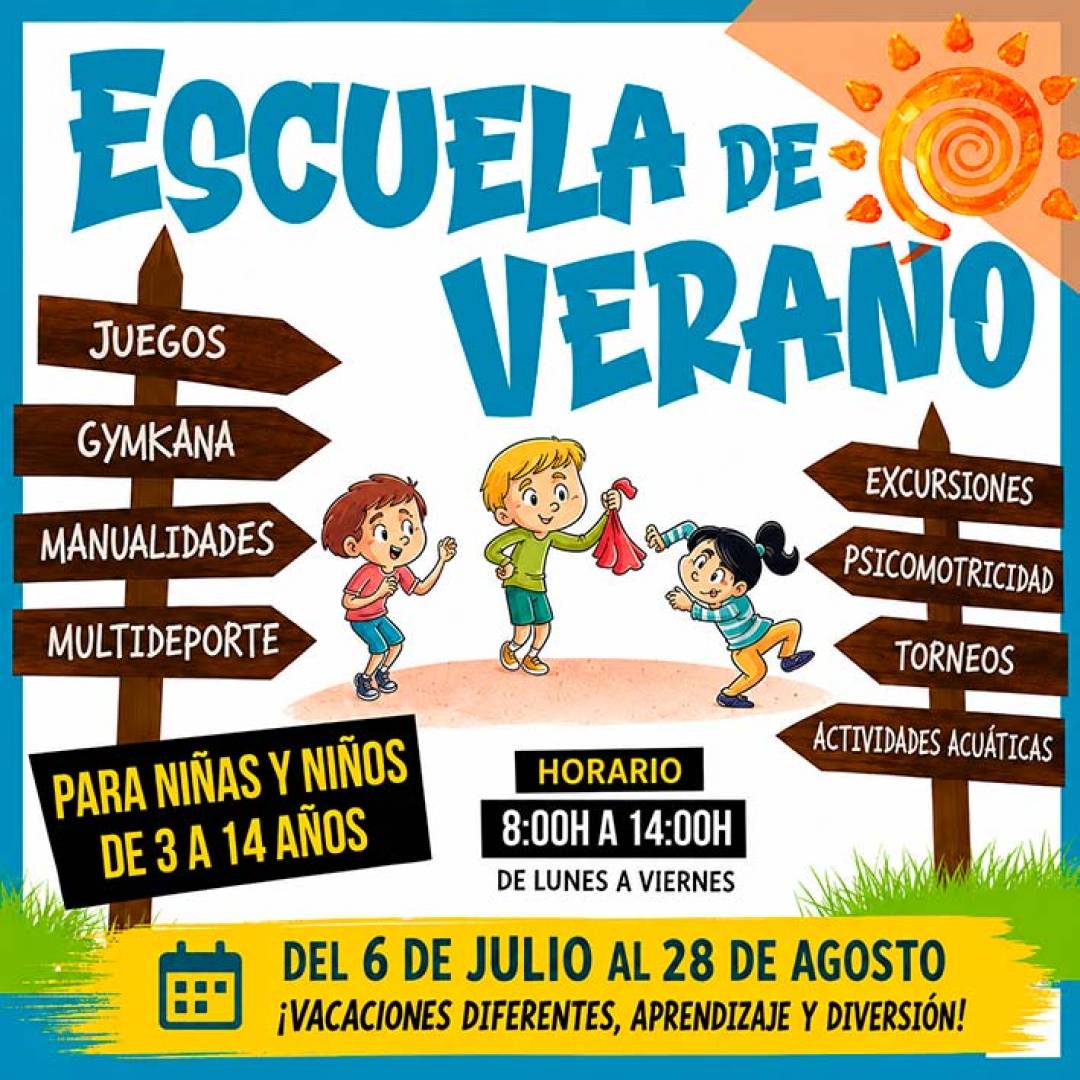 La Escuela de Verano 2026 abre sus inscripciones para ofrecer ocio, deporte y aprendizaje durante las vacaciones