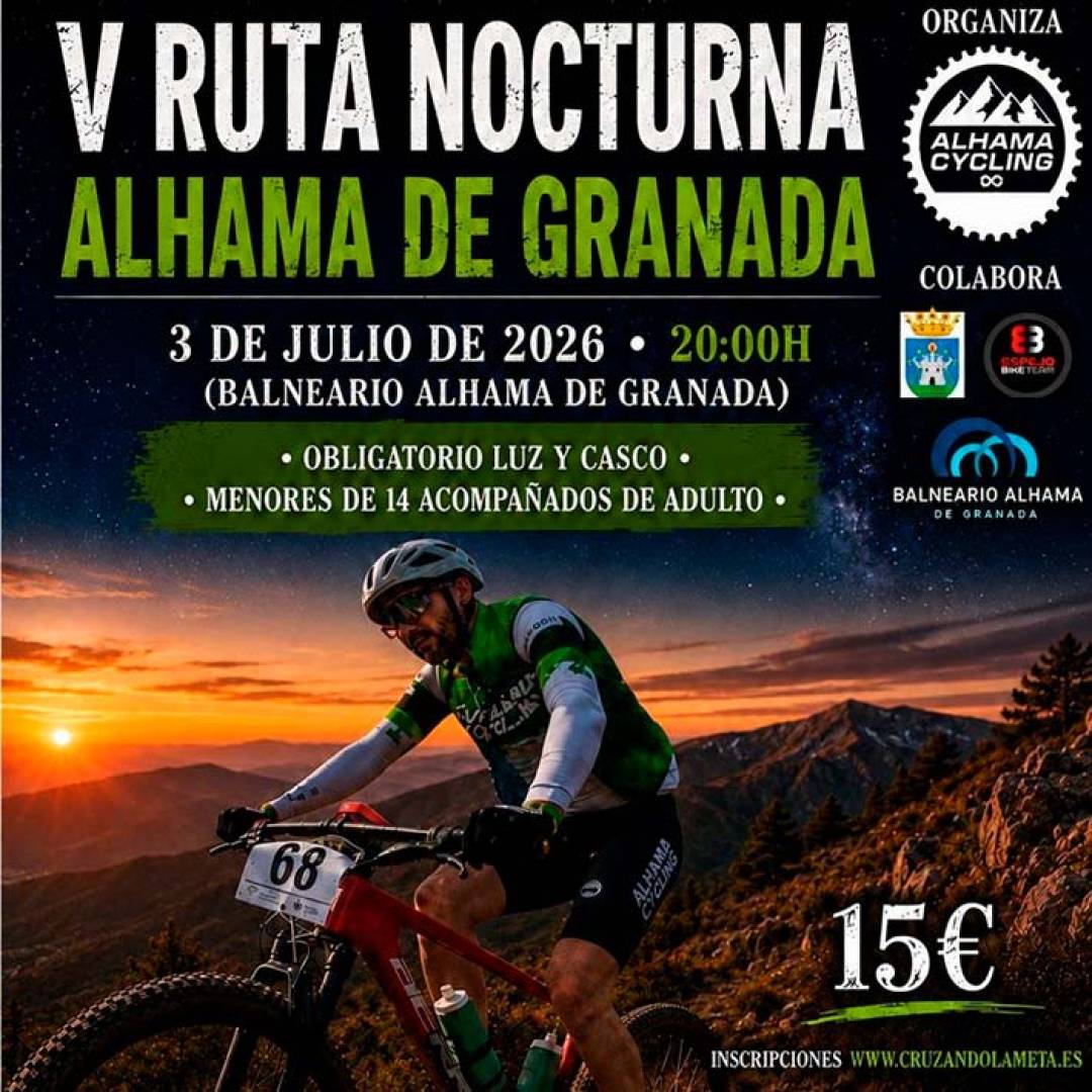 Llega la V Ruta Nocturna del Club Alhama Cycling
