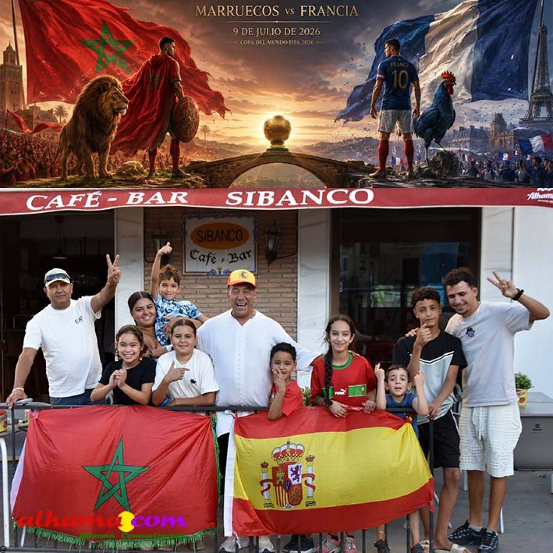 Un Mundial sin fronteras; bares reúnen banderas de Marruecos y España para seguir el duelo ante Francia