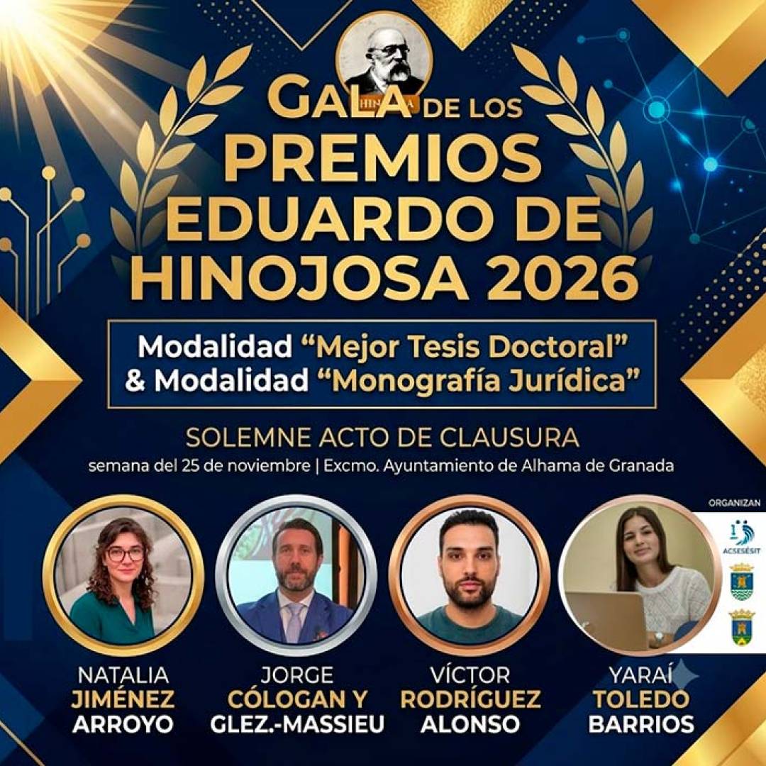 Alhama Universitaria prepara la gala de los Premios Eduardo de Hinojosa 2026 para el 28 de noviembre