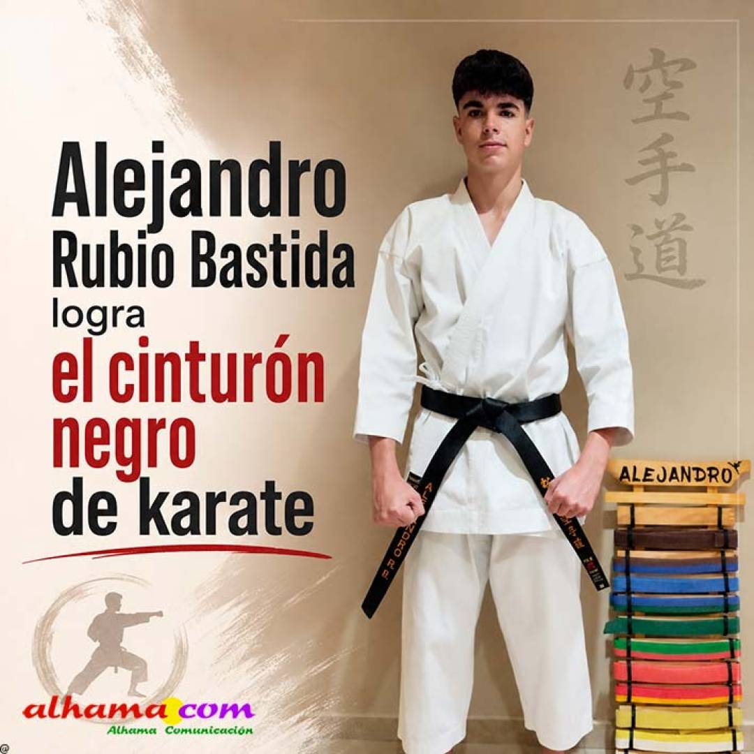 Alejandro Rubio Bastida logra el cinturón negro de karate