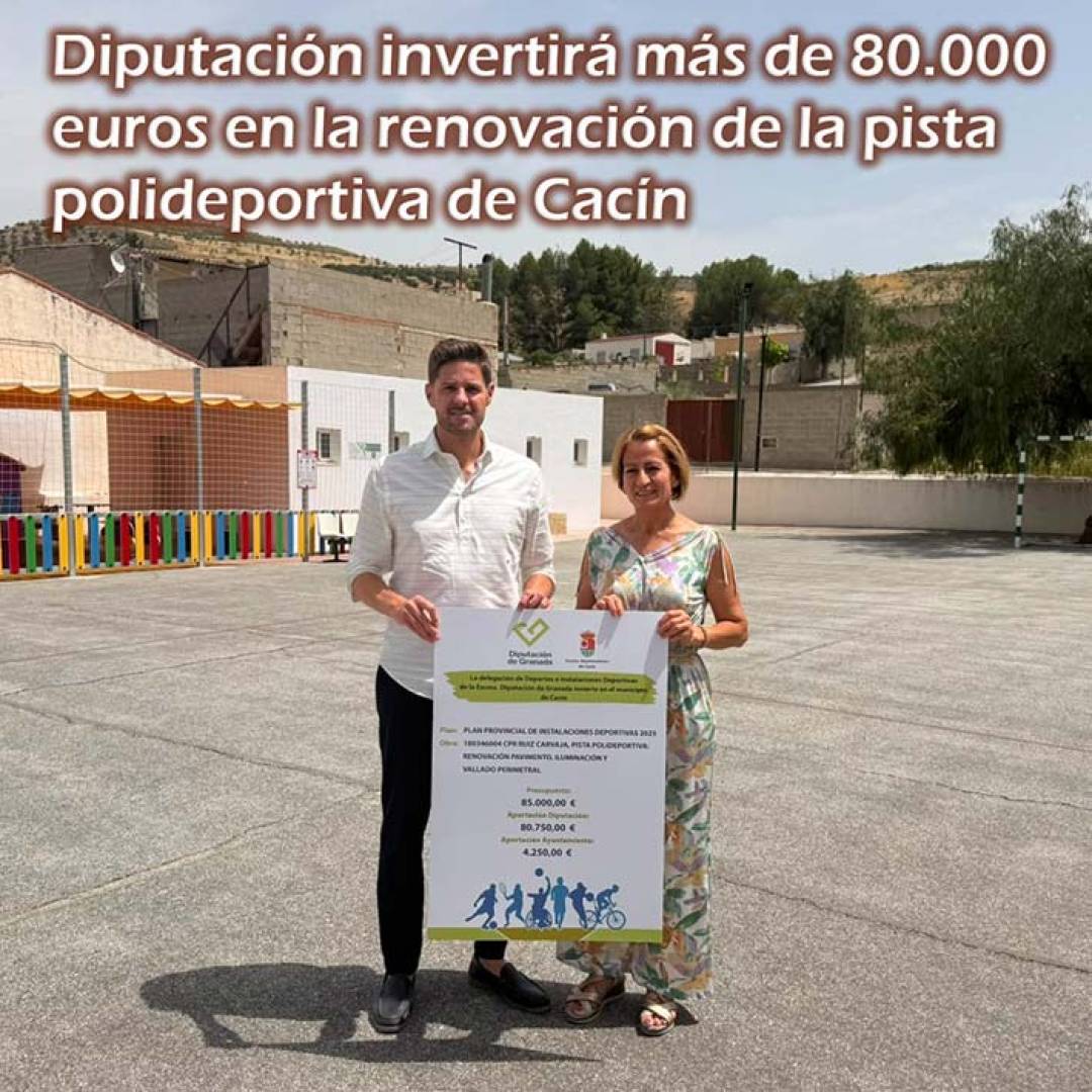 Diputación invertirá más de 80.000 euros en la renovación de la pista polideportiva de Cacín